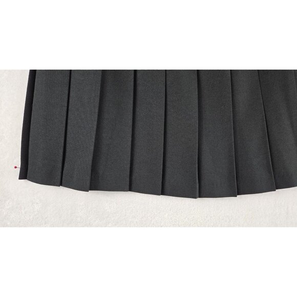 Vintage Black Pleated Mini Skirt by Requirements Sz 18 Preppy Career Wear USA - Picture 5 of 10